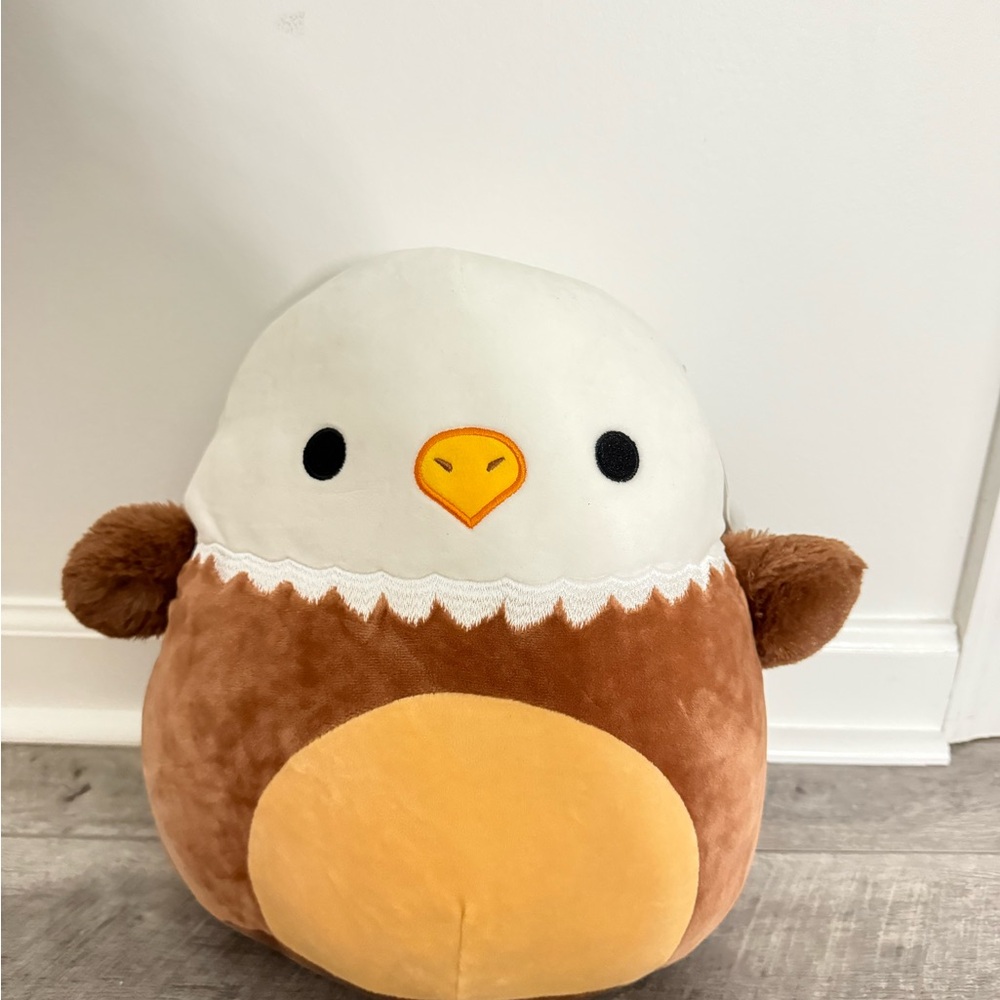 Brown and White Plush Eagle Toy